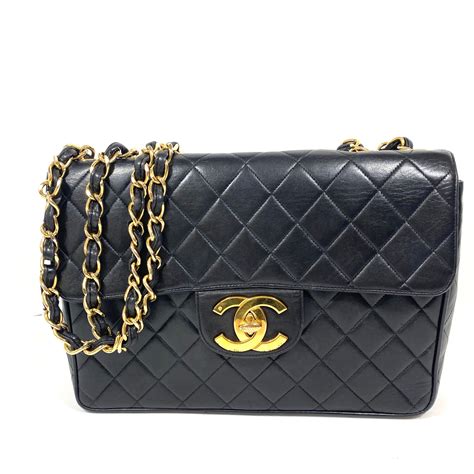 jumbo caviar chanel bag|Large classic handbag, Grained calfskin & gold.